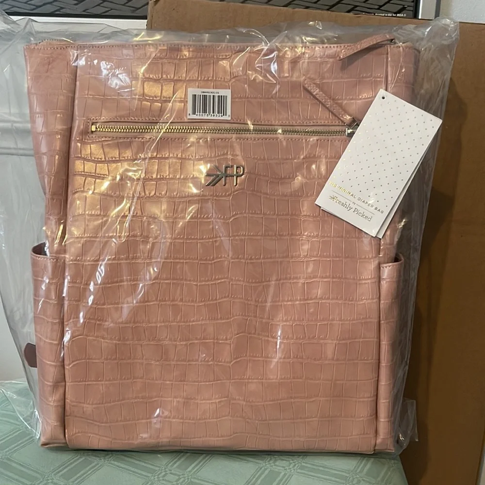 Minimal Water Resistant Faux Leather Diaper Backpack FRESHLY PICKED